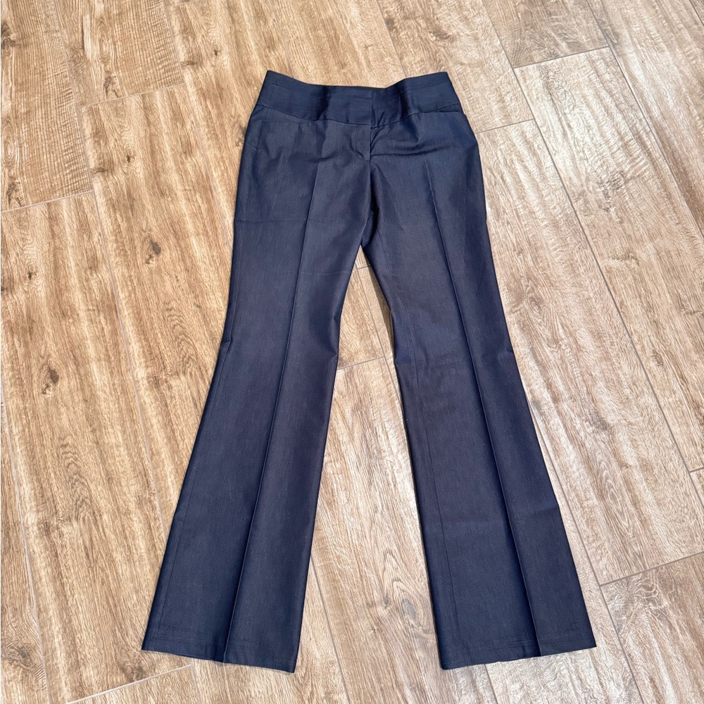 Express Editor Wide Leg Pants in Dark Blue 6 Long
